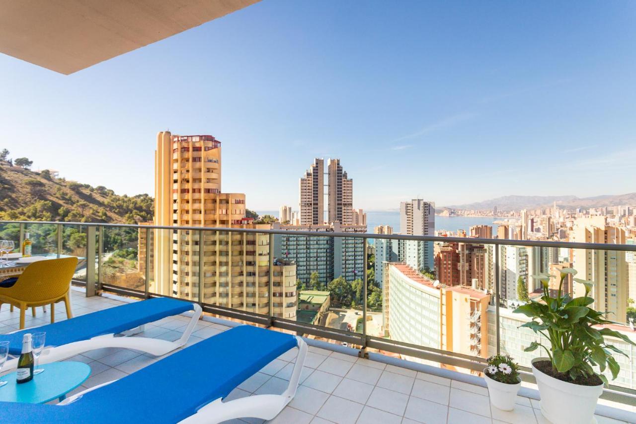 Skyline 10 Gran Terraza Privada Con Vistas Espectaculares Apartment Benidorm Luaran gambar