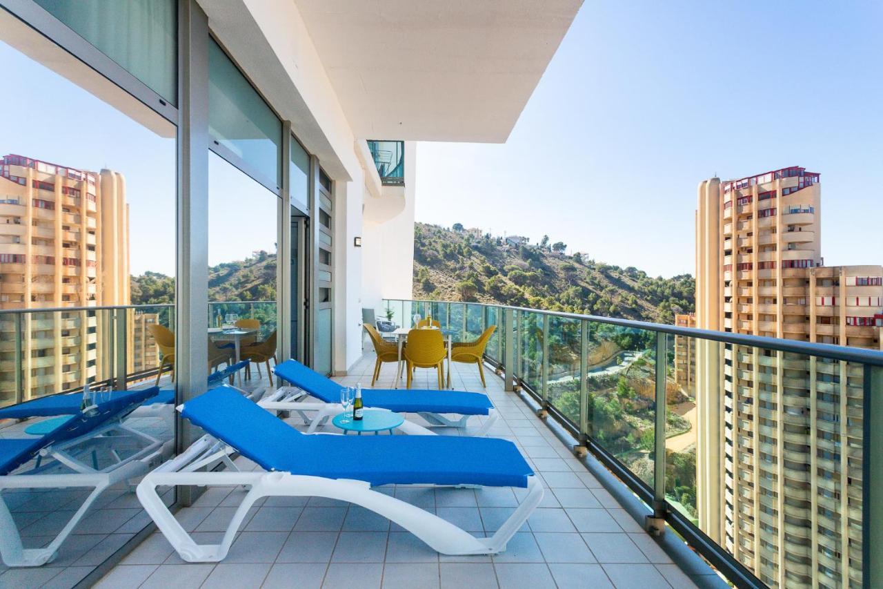 Skyline 10 Gran Terraza Privada Con Vistas Espectaculares Apartment Benidorm Luaran gambar
